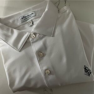 Peter Millar Cream Button-Up Shirt